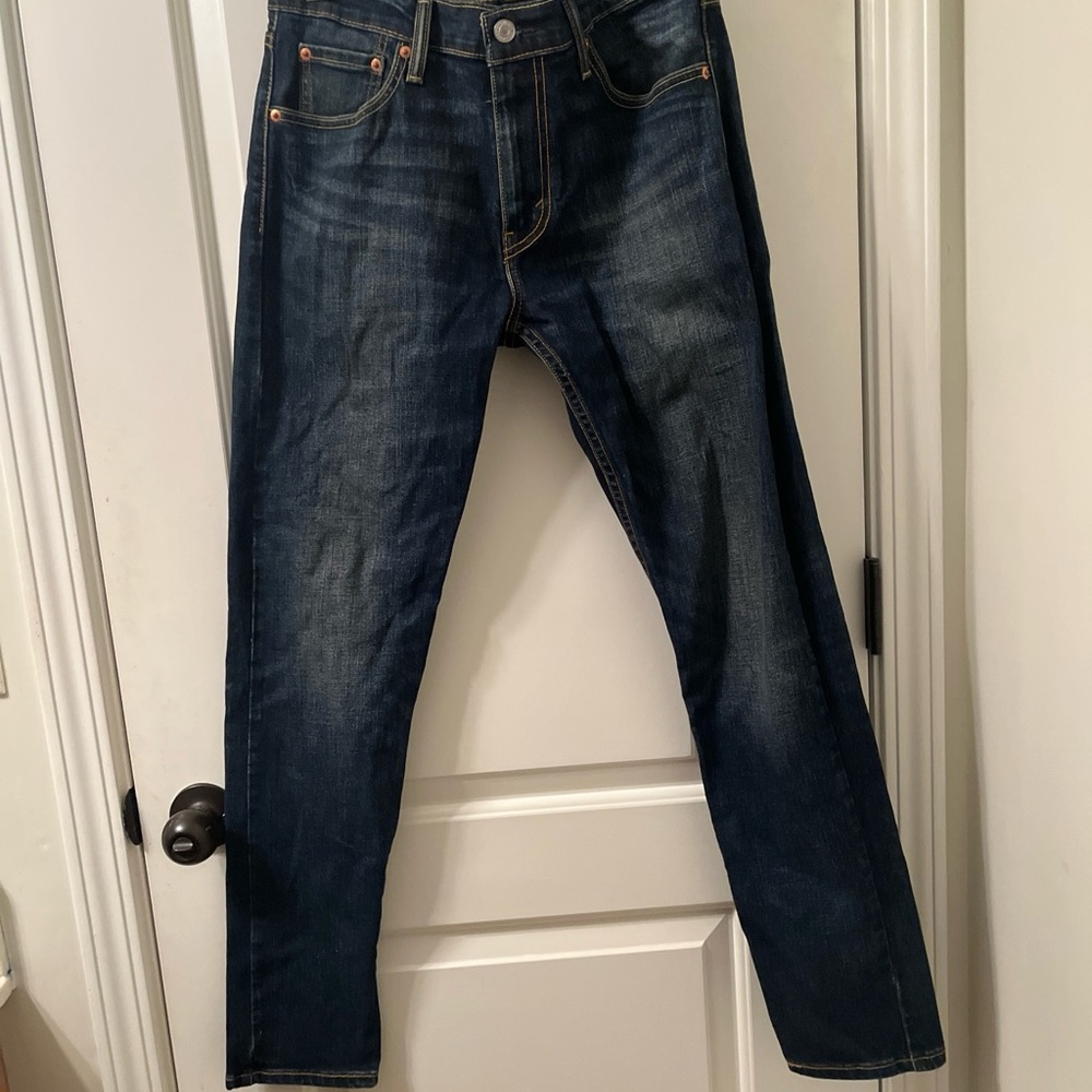 Levi Strauss 512 Men's Blue Denim Jeans Zip Button Pockets Size 30x32 - Picture 10 of 16